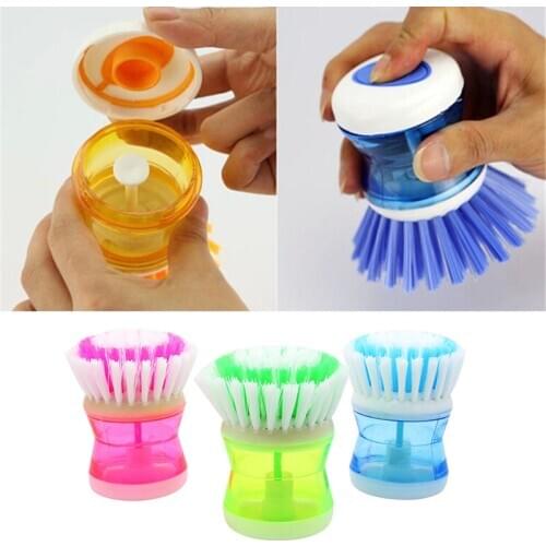 1pc random plastic hydraulic washing pot Pan Dish Bowl Cleaning Brushes tableware brush Household Cleaning Tools Kitchen Tool