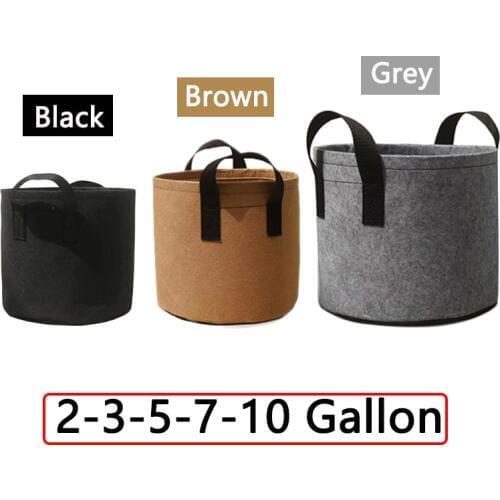 2 5 7 10 Gallon Plant Grow Bags Home Garden Tools For Potato Flower fruit Tree Growing Planting Fabric Pots