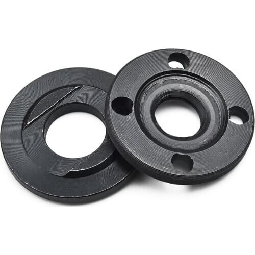 2 Pcs M14 Iron Angle Grinder Flange Nut Set Tools Spindle Thread Pin Drive Holes Lock Nut Repairment Accessories