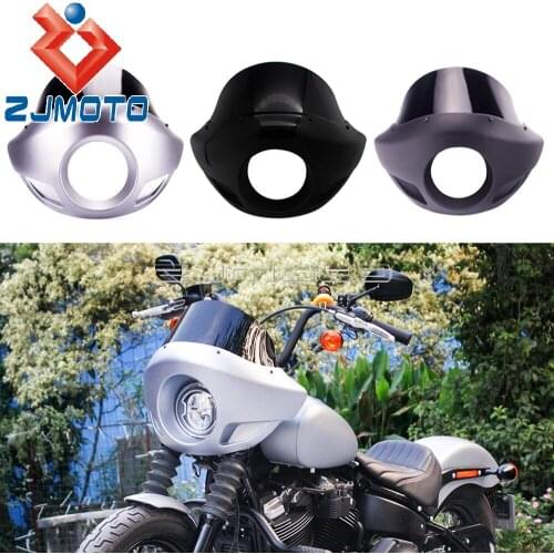 3 Color Motorcycle 5.75" Round Head Light Fairing Mask Front Visor For Harley Sportster Dyna XL 883 1200 XL883 XL1200 Cafe Racer