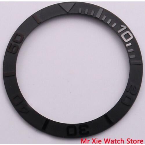 38mm ceramic bezel insert black with white marks fit 40mm watch case SUB Automatic watch mens watch