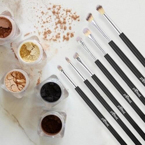 7Pcs Make Up Brush Set Buffer Powder Contour Eyeshadow Makeup Brushes For Make Up Eyebrows Eyelashes Eyes And Cheeks New