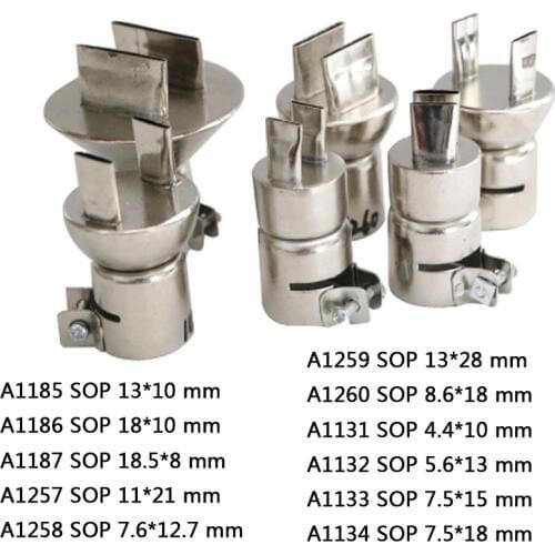 A1259B A1134B SMD SOP Series BGA Nozzle For 850 852 Hot Air Soldering Station Rework Desoldering Station Soldering Welding Tip