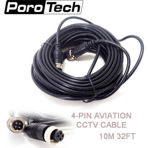 AC-10M 20PCS/lot 4-pin Aviation Connector Video Audio Extend Cable for CCTV Camera DVR / 4-Pin Aviation Video Cable black