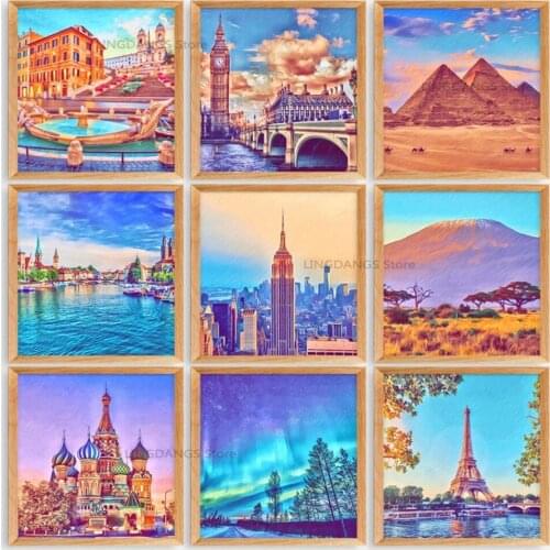 5d Diy Diamond Painting Travel City Landscape Island Scenery Diamond Mosaic Embroidery Cross Stitch Full Drill Home Decor Gift