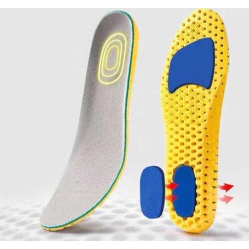 Men Women Shock Absorbing Insoles Orthopedic Memory Foam Sport Support Insert Feet Soles Pad Orthotic Breathable Running Cushion