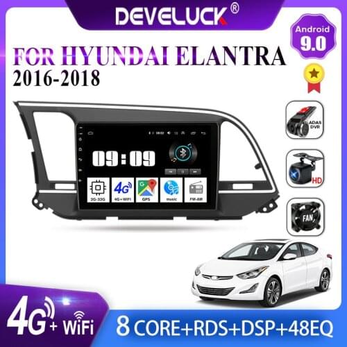 Android 9.0 2Din Car Radio Navigation GPS Multimedia video Player For Hyundai Elantra 6 2015 2016 2017 2018 2 Din stereo DVD DSP