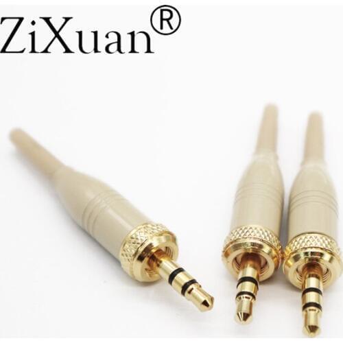 Free Shipping 3PCS DIY 3.5mm 1/8" For Pro Sennheiser Microphone Spare Plug adapter Stereo Screw Lock Connector metal shell