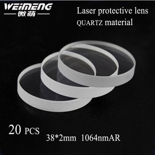 Weimeng brand 20 pieces/bag 38*2 circular JGS1 quartz laser protective lens & window glass Film for laser cutting machine 3000W