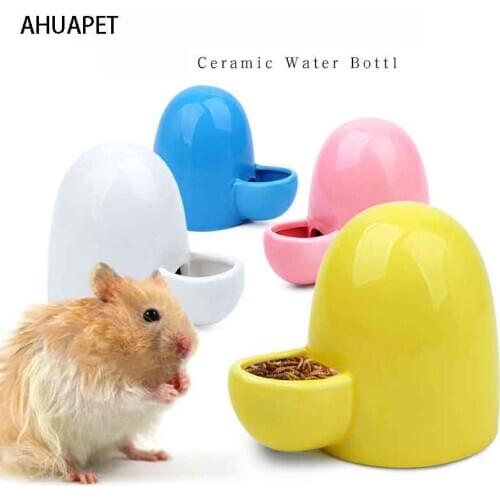 Rabbit Water Bottle Rabbit Feeders Heartgard Hamster Ceramic Slient Bottle Waterer Automatic Small Pets For Guinea Pig Hedgehog
