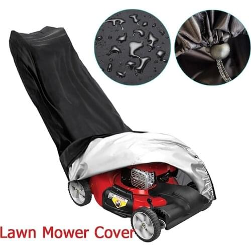 Lawn Mower Cover, Push-Type Lawn Mower Cover Waterproof And Dustproof Oxford Lawn Mower Cover Uv Protection Universal