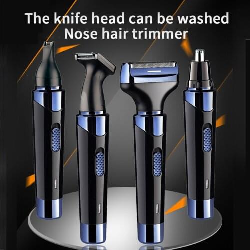 4 IN 1 Electric Ear Nose Trimmer Hair Removal Shaver Recharge Men Eyebrow Beard Trimmer Razor Nose Ear Facial Hair Remove Device