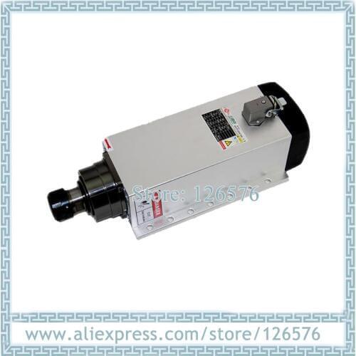 ER32 18000rpm 4 Ceramic bearings wood engraving flange spindle, 7.5KW air cooled Spindle Motor GDZ120*103-7.5