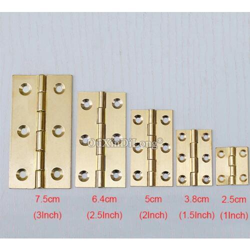 Brand New 20PCS Pure Brass Cabinet Hinges Wooden Cases Jewelry Gift Box Hinges Furniture Hinges w Screws