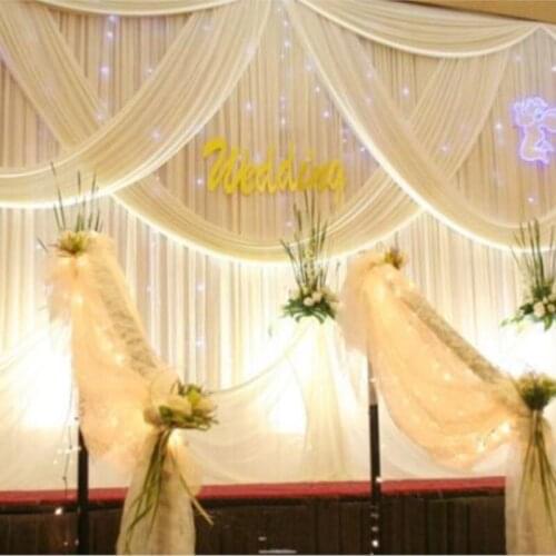Hotsale waterfall wedding backdrops ,wedding stage drape color can be customed,wedding decor