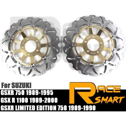 GSXR 1100 1989-2000 Motorcycle CNC Front Brake Disks Discs Rotor For SUZUKI GSXR1100 GSXR 1000 GSX750R LIMITED EDITION 1999 Gold