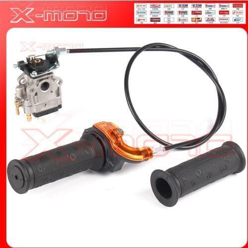 Throttle Settle Grip Cable Carburetor Kit For 47cc 49cc Mini Pocket bike dirt bike racing ATV Quad 2 stroke engine carb MiniMoto
