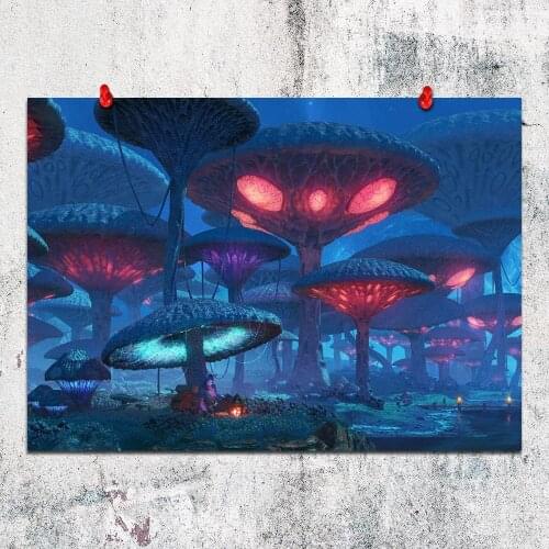 Canvas Painting Zangarmarsh Wide Posters and Prints Wall Art Picture for Living Room Decor No Frame