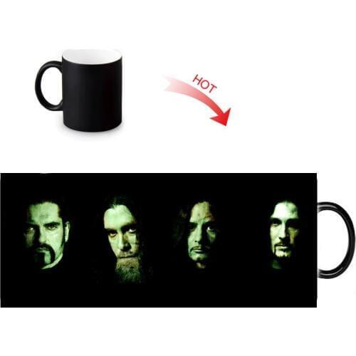 Negative band Color Change Coffee Cup Heat Reveal Sensitive Mug Temperature Sensing Mugs Birthday Gift 350ml