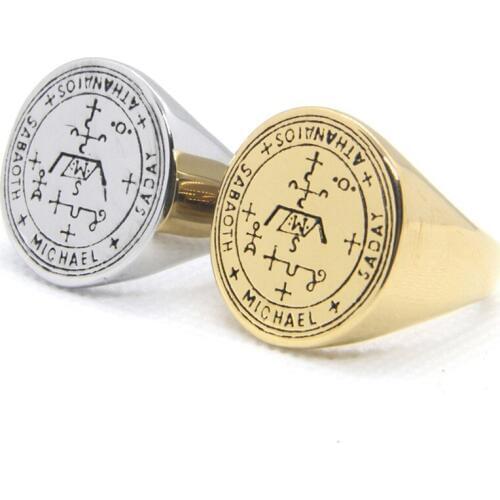 Support Dropship New Size 7-14 Archangel Michael Ring 316L Stainless Steel Fashion Jewelry Cool Ring