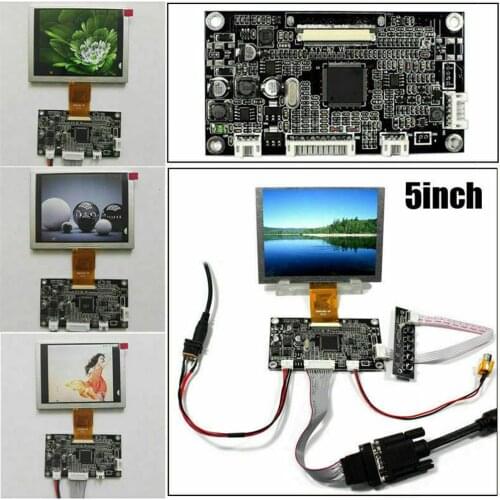 Lwfczhao Kit ZJ050NA-08C LCD Screen with VGA AV LCD Controller Driver board Replacement AT050TN22 640X480