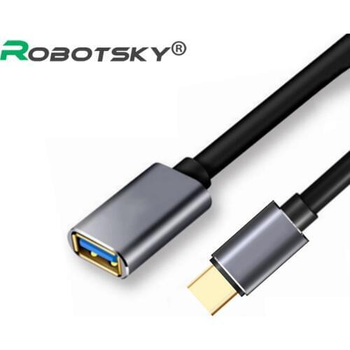 USB-C OTG Data Cable Metal Type-C Male to USB 3.0 Female Extension Converter For Samsung S10 For Xiaomi Mi8 Huawei Mate 20