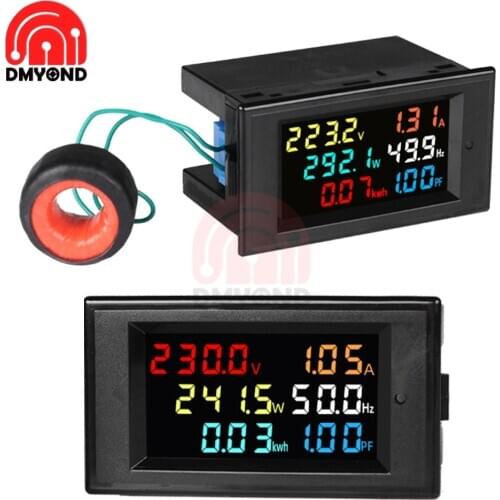 Multi-function Digital Meter AC Voltage Current Active Power Power Factor Power Frequency Electric Energy HD LCD Display Module