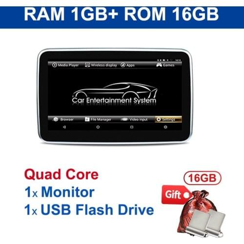 ONKAR Android 9.0 Car Headrest Monitor 10.6 Inch IPS Touch Screen 2GB+16GB FM/WIFI/Miracast/USB/HDMI/SD Card