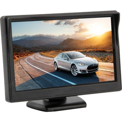 5 Inch car Rear View Monitor TFT LCD Screen 2 Video Inputs Support VCD DVD rearview reversing Camera
