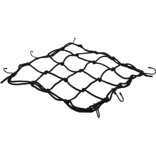 Motorbike Helmet Mesh Storage Motorcycle Helmet Bungee Luggage Cargo 6 Hooks Black Net Hold Down Car String