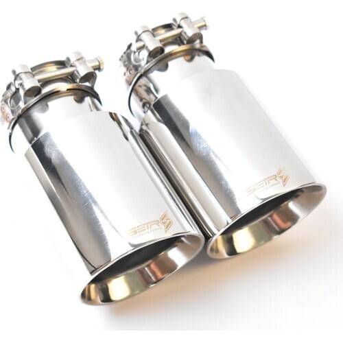 1 PC Car Stainless Steel Universal Exhaust System Muffler Tip End pipe Car Exhaust Tip For Mazda BMW With Setro Logo