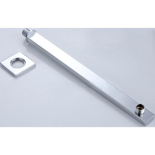 Wall Mounted Copper Shower Extension Arm Square Shower Wall Hanging Bathing Rod Bathroom Concealed Install Shower Arm
