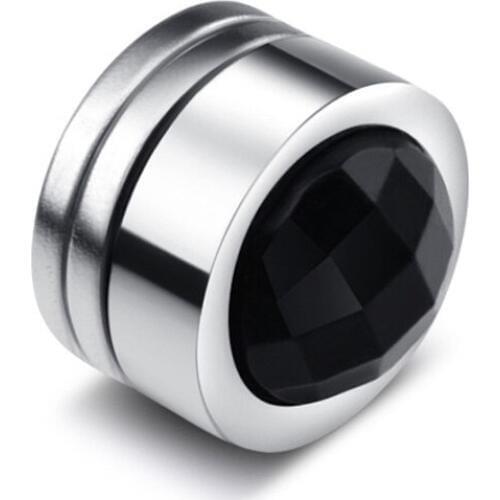 2017 New Magnetic Round Stud Earrings For Men Women Stainless Steel Magnet Crystal Ear Jewelry Ear Canal Brincos Earing A0091