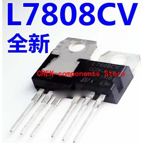 20pcs New L7808CV L7808 TO-220 three-terminal regulator tube