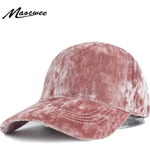 Autumn Baseball Cap Faux Velvet Fashion Pure Caps Adjustable Hip-Hop Hats Lady Fashion Solid Color Women Snapback Baseball Cap