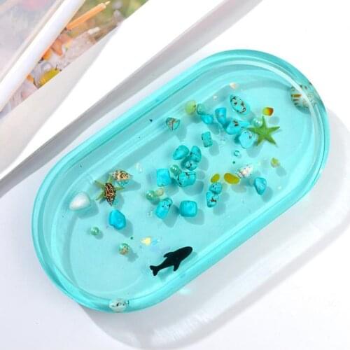 Oval Tray Resin Mold Coaster Base Silicone Mold Resin Epoxy DIY Resin Molds Craft for Home Decoration