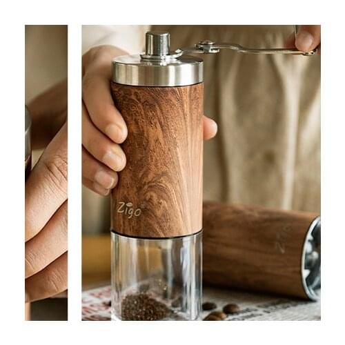 Transparent Small Coffee Machine Portable Coffee Bean Grinder Grain Hand Crank Adjustable Amoladora Household Coffeeware ED50MD