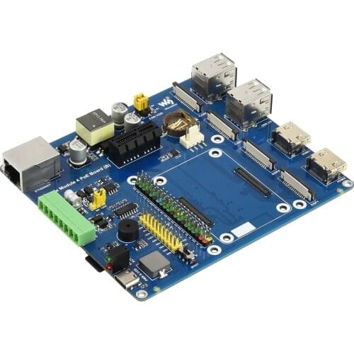 Raspberry Pi Compute Module 4 IO Board With PoE Feature (Type B), for all Compute Module 4 Variants