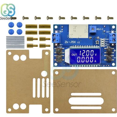 Adjustable DC DC Step Down Buck Converter LCD Digital Display CC CV Power Supply Module 1.2-32V 5A Regulated Voltmeter Ammeter