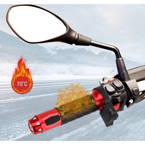 12v Moto Modified Handlebar Motorcycle Handlebar 22mm Electric Hot Heated Handle Grips 2 Pcs Warmer