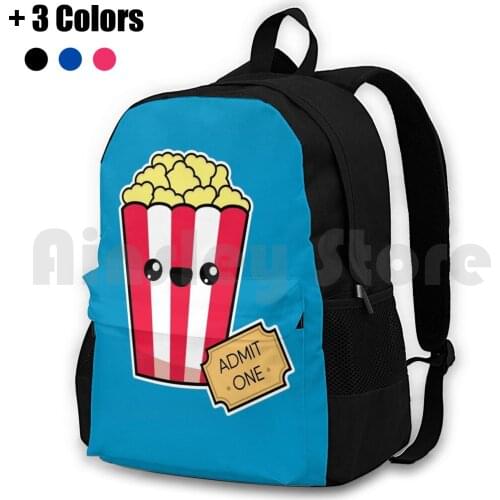 Movie Night Outdoor Hiking Backpack Riding Climbing Sports Bag Movie Theater Popcorn Pop Corn Movies Theaters Food Candies