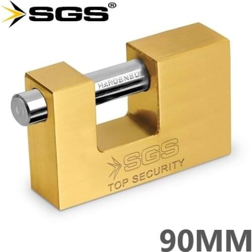 Sgs Yellow Plated Sliding Milli Padlock 90Mm Sgs1362 (1 PCs)