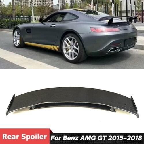 GTR Style Carbon Fiber Material Trunk Wing Rear Spoiler For Benz AMG GT GTS Coupe Car 2015-2018