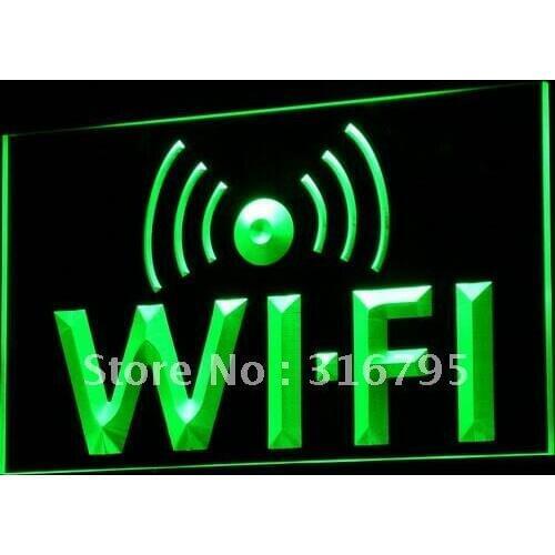 I572 Wi-Fi Internet Access Cafe Shop LED Neon Light Light Signs On/Off Swtich 20+ Colors 5 Sizes
