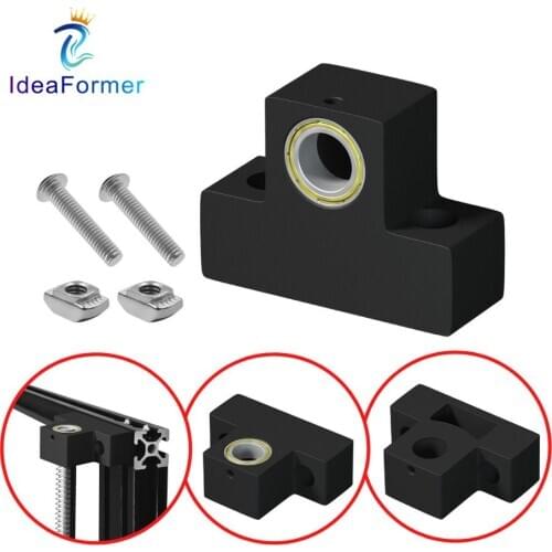 T8 Lead Screw Nylon Bracket Fixed Seat Top Mount (With screw fittings) For Tornado CR10 Ender 3 Pro CNC Z-Axis Bearing Holder