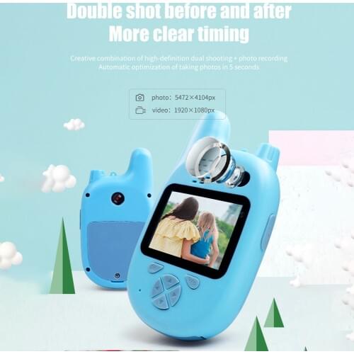 Smart Video Digital Camera Child Mini High Definition Camera Photography Toys Walkie Talkie for Children Birthday Present