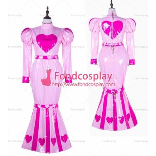Sissy maid pvc dress lockable Uniform cosplay costume Tailor-made[G2255]