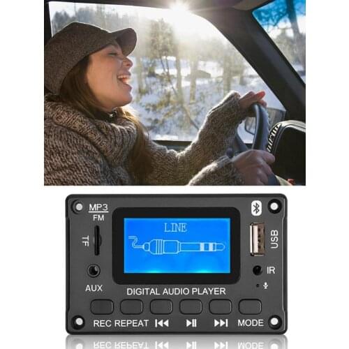 Power Amplifier Mp3 DecoLCD Lyrics Display Bluetooth Module LCD Screen Power Amplifier Mp3 Decoder Board Applicable to Any Place