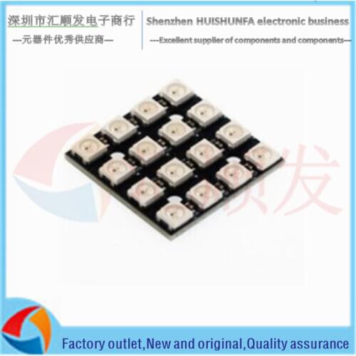 WS2812B 4x4-bit RGB full-color LED driver module 16-bit color light led development board square