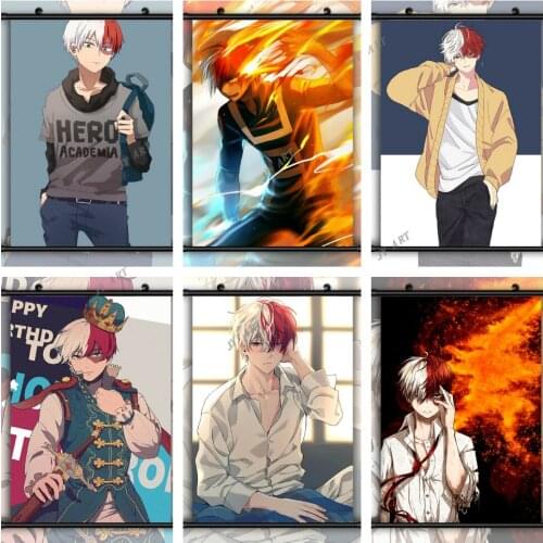 Japan Anime Wall Art Canvas Painting Vintage Poster Print Home Decor Pictures Bedroom Decor Boku No Hero Academia Todoroki Shoto